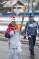 Факелоносец Осинцев Владимир. Ветеран спорта (лыжное двоеборье), самый возрастной участник эстафеты (1927 г.р.)