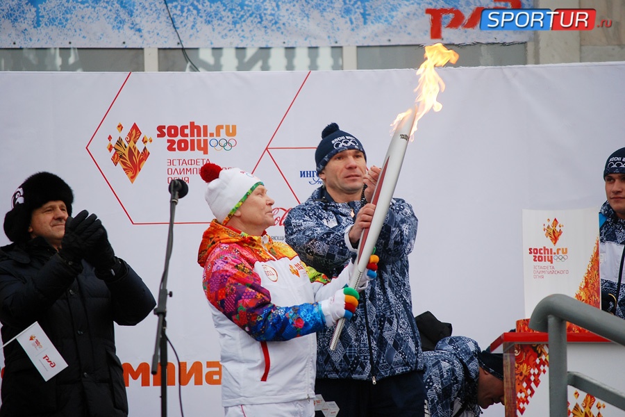 Зажжение Олимпийского факела